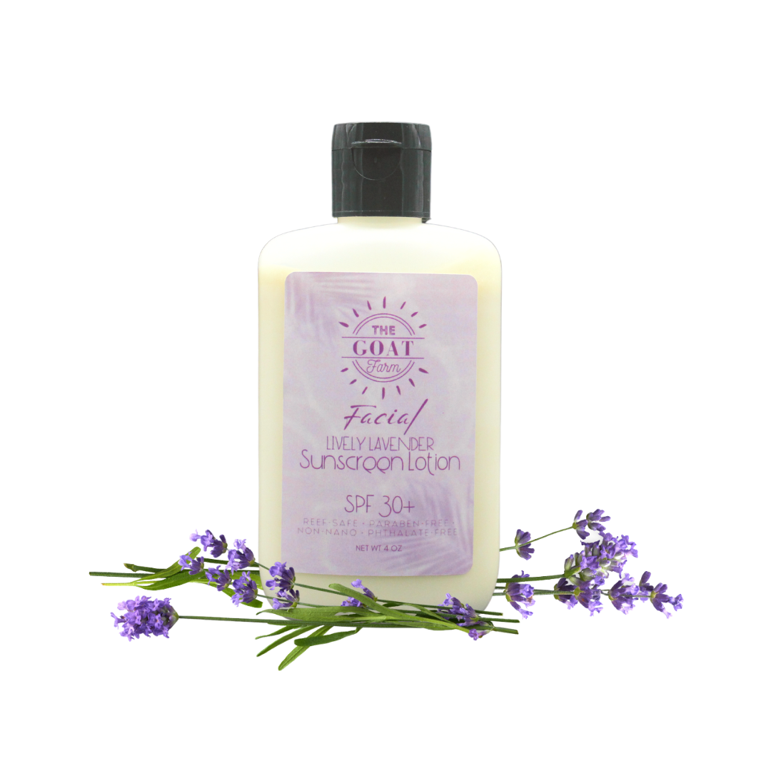 Lively Lavender Natural Facial Sunscreen Lotion SPF 30+ (4 oz) The